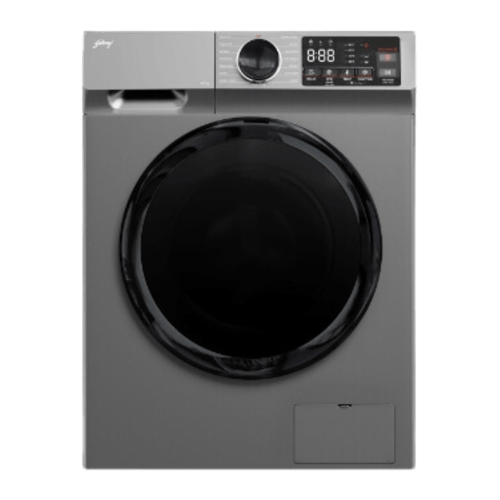 godrej 8 0kg fully automatic front load washing machine wfeon cel 8014 iebt slsr silver stream front view